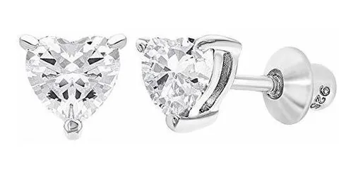 comprar Pendientes De Plata De Ley 925 Con Forma De Corazon Para Beb