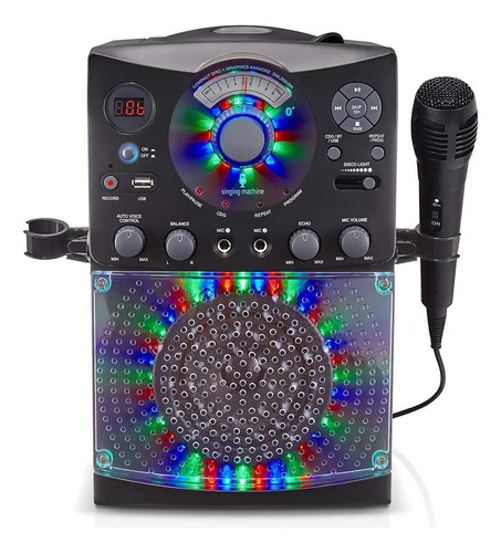 Máquina Para Cantar Karaoke Maquina P/ Bluetooth Usb, Cd, Ne