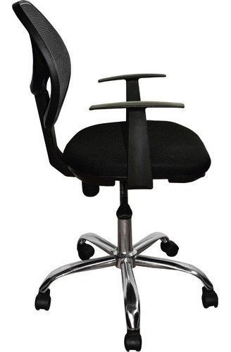 Imagen 3 de 4 de Silla De Oficina Ejecutiva En Malla Giratoria Negra