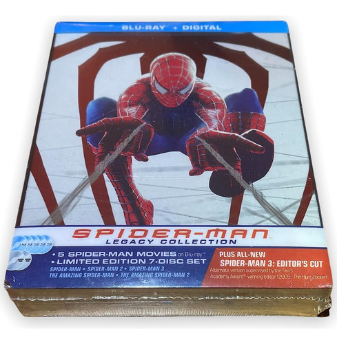 Blu Ray Spider Man Legacy 5 Films Steelbook Box Dc Marvel