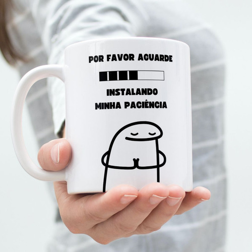 Caneca Xícara De Porcelana Personalizada Meme Flork Presente