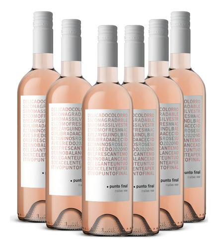 Caja X 6 Vinos Punto Final Rose 750 Ml Bodega Renacer