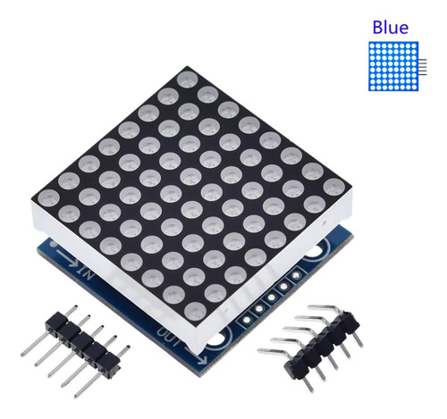 Módulo Matriz De Led 8x8 Com Max7219 Led 3mm - Azul