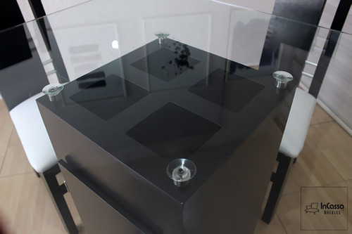 Comedor Minimalista Mod Marbella 4 Sillas Moderno