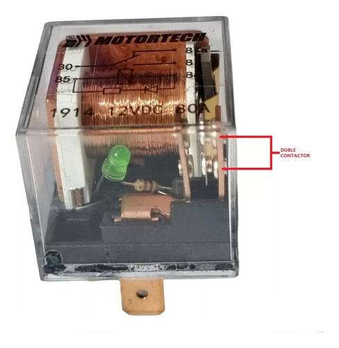 Rele Relay 5 Patas Universal 80amp 12v Con Led