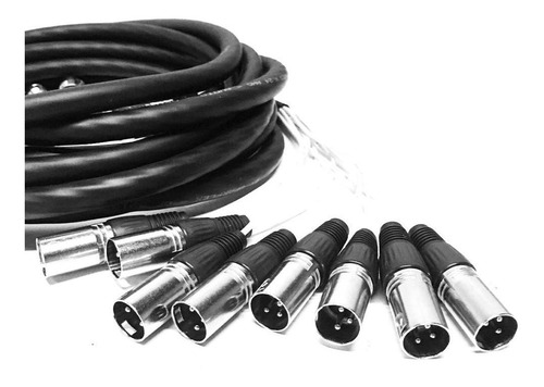 Multicabos Com Conectores Xlr 8 Vias Cirilo Cabos, 20 Mt