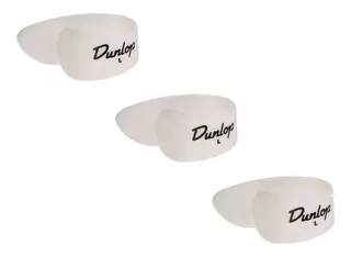 Pack Picks Dunlop White Thumbpicks - 3 Púas Para Dedo Pulgar