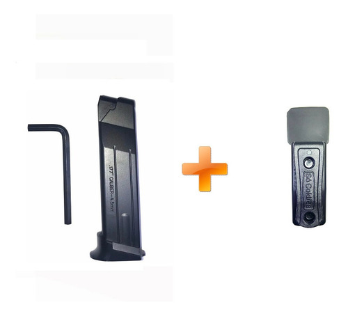 Magazine Pistola Kwc Co2 Sp2022 4.5mm Metal + Porta Carrega