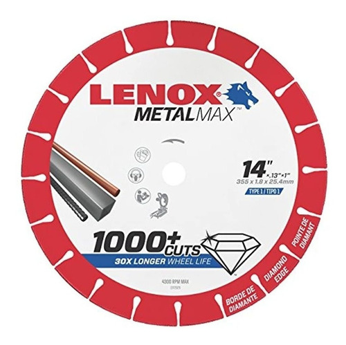 Herramientas Lenox 1972929 Metalmax Borde De Diamante Corte