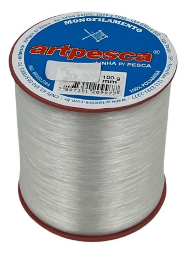 Linha Artpesca Branca Nylon 0,30mm/1240m/100g Artesanato