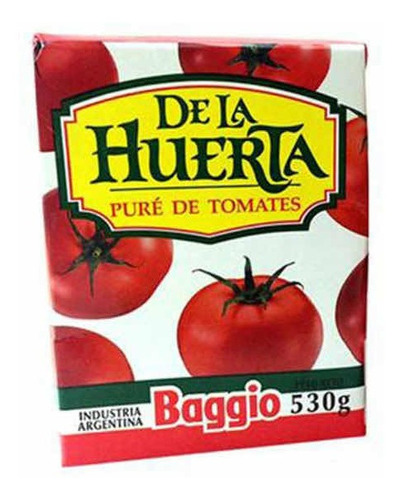 Puré De Tomate De La Huerta Baggio X 530gr Pack X 12u