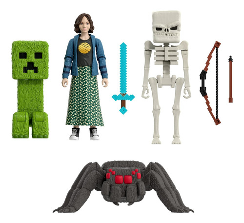 Mattel Minecraft Movie Story Overworld Set 4 Figuras Accion