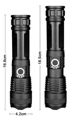 Lanterna Tatica Militar T9 Acampamento Recarregavel Usb Led