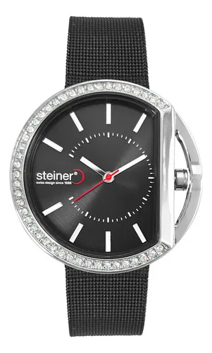 Reloj Steiner Análogo Extensible Malla Acero Inoxidable 3atm