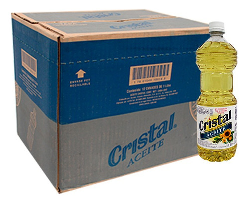 Aceite Cristal Girasol 1lt - 12 Piezas 