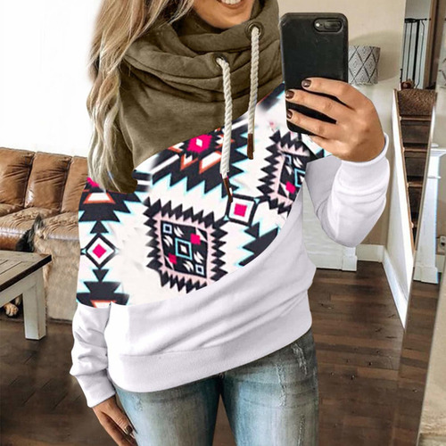 Hotkey Dama Casual Sudadera Manga Larga Capucha Cuello