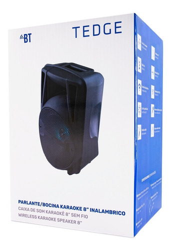 Caixa De Som Portátil Bluetooth Karaokê Com Microfone Tedge