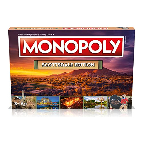 Scottsdale Monopoly, Juego De Mesa Familiar, Para 2 A 4pcqm