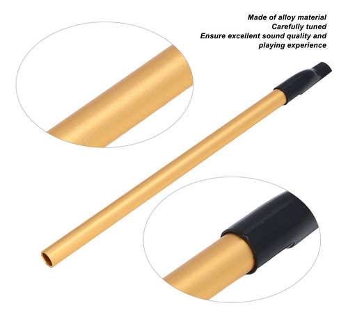 Flauta Corta Portátil Golden Professional Para Flauta Musica