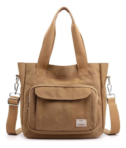 Bolso De Hombro Casual Simple De Lona Grande Para Mujer
