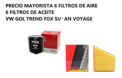 Kit Filtro De Aire Y Aceite Vw Fox Suran Gol Trend Voyage 