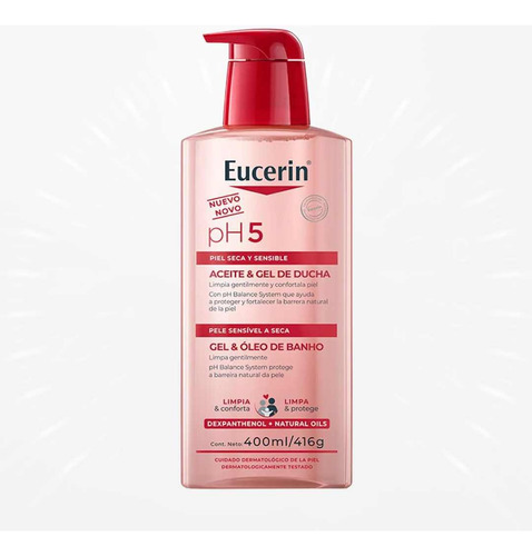 Gel E Óleo De Banho Eucerin Ph5 Pele Sensível 400ml Neutra