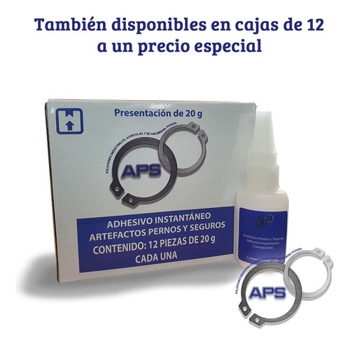 Imagen 3 de 3 de Pegamento Instantaneo Aps Adhesivo Multiuso 20ml
