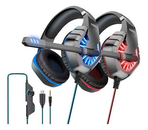 Auricular Gaming Ps4 Tipo Vincha Con Luz Y Mic. Osaug680l