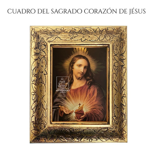 Cuadro Sagrado Corazón De Jesús 31x26 Cm