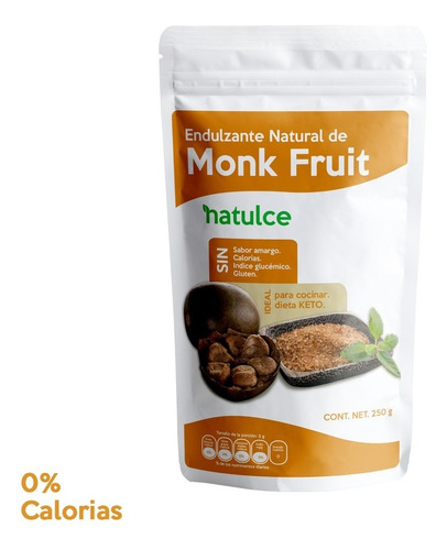 Monk Fruit Natulce 250g Endulzante Keto Fruto Del Monje 0kca