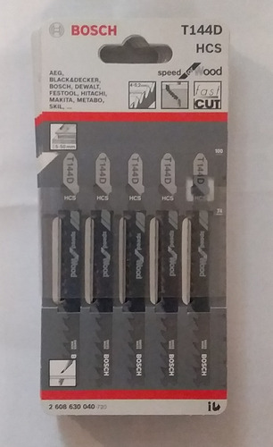 Hojas Para Sierra Caladora    Marca Bosch T144d