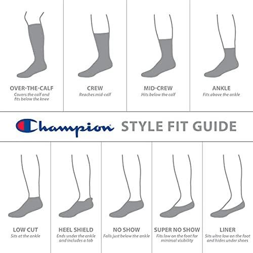 Calcetín De Doble Raya Champion Para Mujer, 3 Pares De 5 9