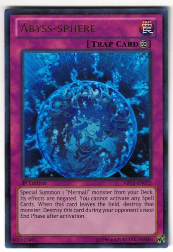 Yugioh Abyss Sphere Ultra 1st Abyr-en072 (Usado)