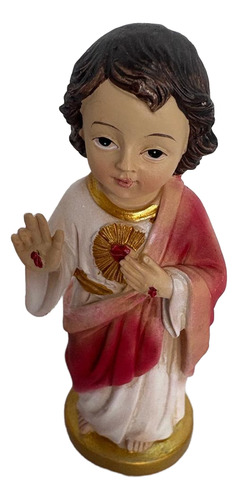 Imagen Del Sagrado Corazón - Escultura Religiosa Rojo