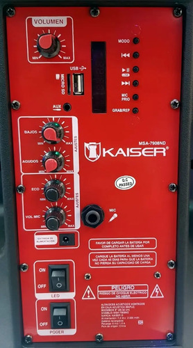 Bafle 8 Kaiser Recargable, Amplificado 5000 Watts | Meses sin intereses