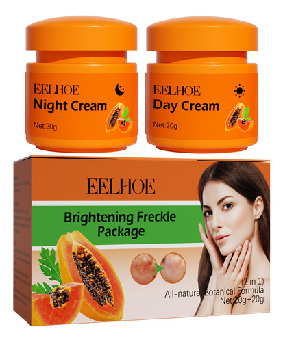 Crema De Día Y Noche De Papaya Para Eliminar Las Manchas Osc