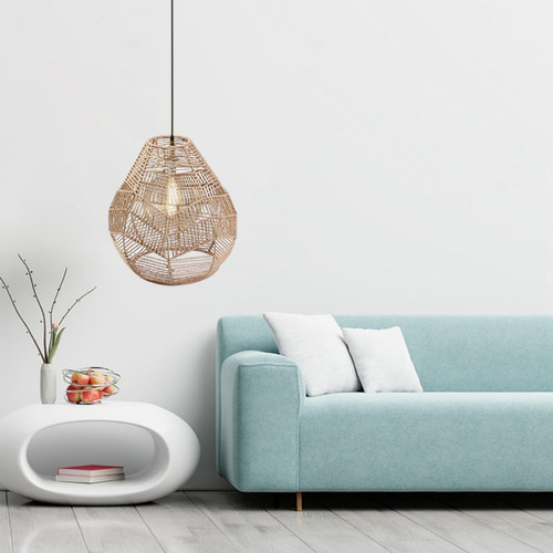 3 Uds Lámpara Colgante Tejida Sombra Hogar Dormitorio Sala