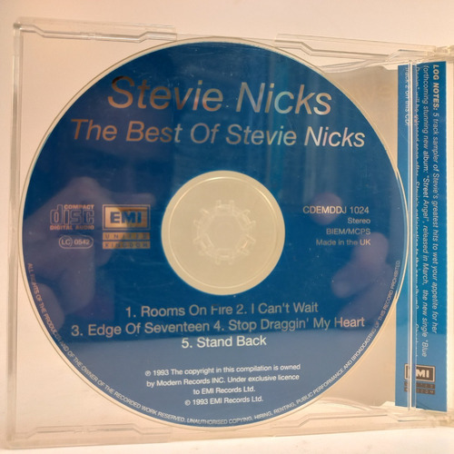 Stevie Nicks - Sample Of The Hits So Far - Cd - Ex 