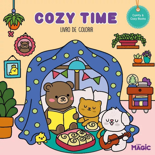 Kit 2 Livros Colorir Tipo Bobbie Goods Cozy Times/comfy Days 48pg Touch Pintura