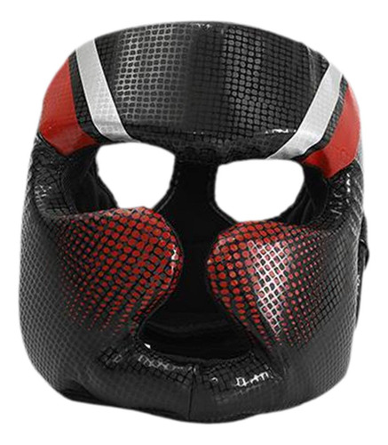 Casco De Boxeo Protección Completa Cubierta Facial Rojo S