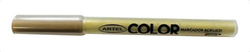 Marcador Acrilico Artel 2mm Color Dorado