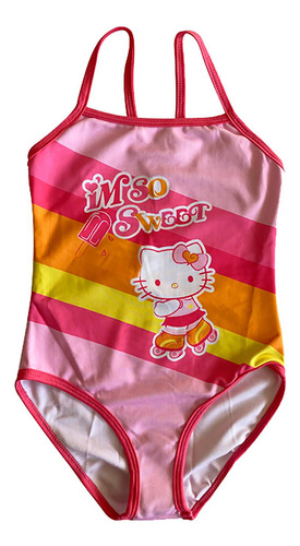 Traje De Baño Niña 01 Pieza Sublimado Hello Kitty S135005-12