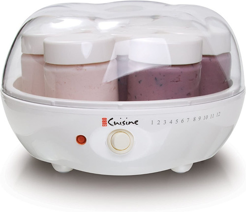 Eurocuisine Ym80 Yogurt Maker Automático Con Tarros Cristal