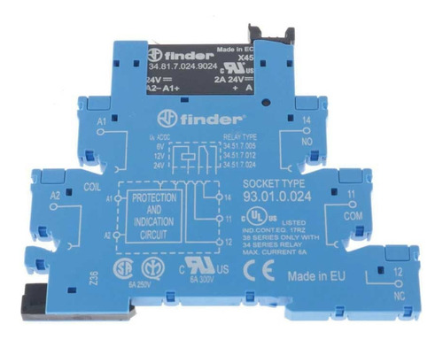 Base Tipo Clema Para Relevador Pack5 Finder 93010024-pk5