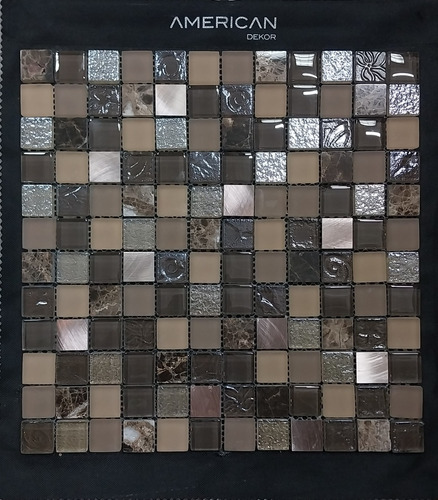 Ats Malla-mosaico Onegus Brown Vidrio+metalizada 30x30 