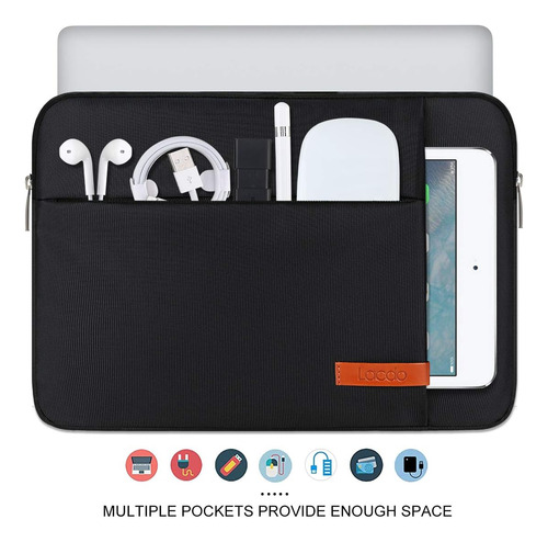 Funda Para Laptop Lacdo, 11/11,6 Pulgadas, Impermeable,negro
