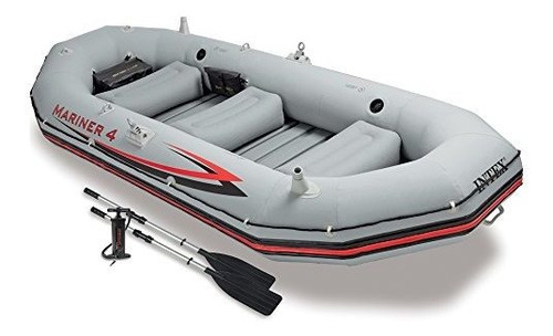 Bote Inflable 4 Personas Intex Mariner Remos De Aluminio