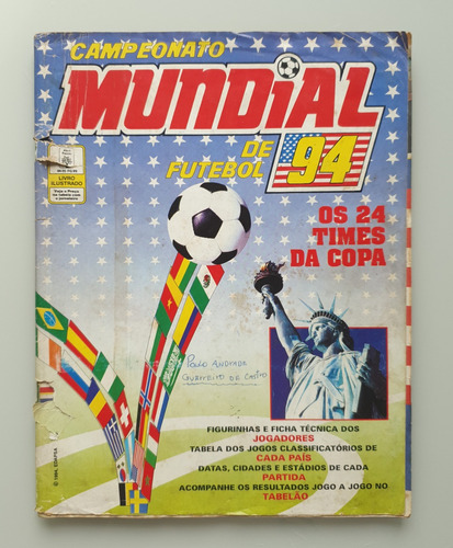 Álbum Figurinha Copa Do Mundo 1994 Panini Completo 1