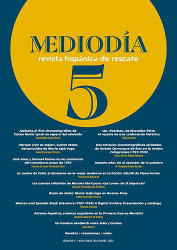 Libro Mediodia. Revista Hispanica De Rescate. 5 - Mediodi...