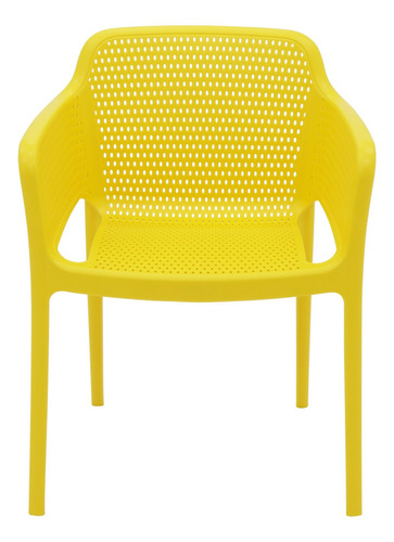 Cadeira de jantar Tramontina Gabriela, estrutura de cor  amarelo, 1 unidade